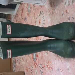 Hunter Original Kids Green Boots